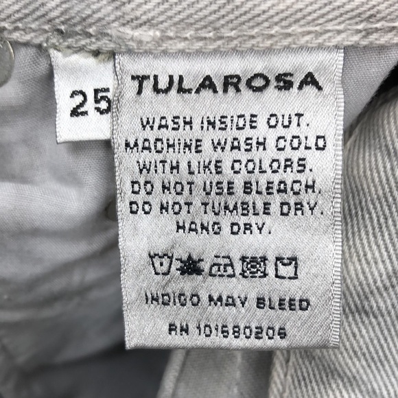 Tularose Emma High Rise Gray Tie Dye Button Fly Shorts Size 25 - Picture 10 of 12